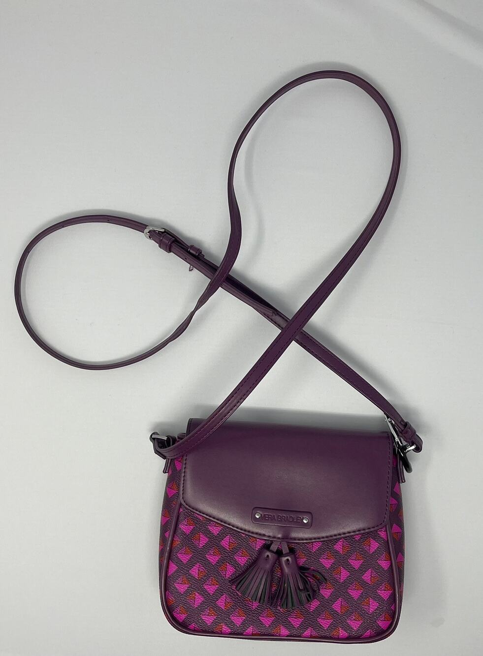 Vera Bradley Tassel Purse Crossbody Plum Purse